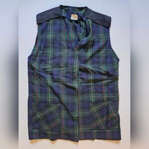 Vintage 1960s Lot of 6 Girl's JROTC Plaid Vests Polyester/Rayon (New, Vary)